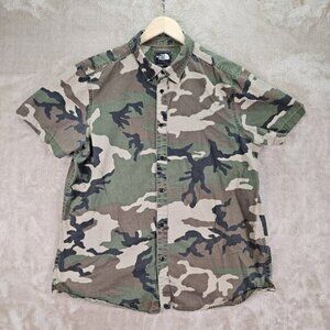 The North Face Camo Button-Down Shirt Sz L Tactical Combat Outdoor Hiking Trail